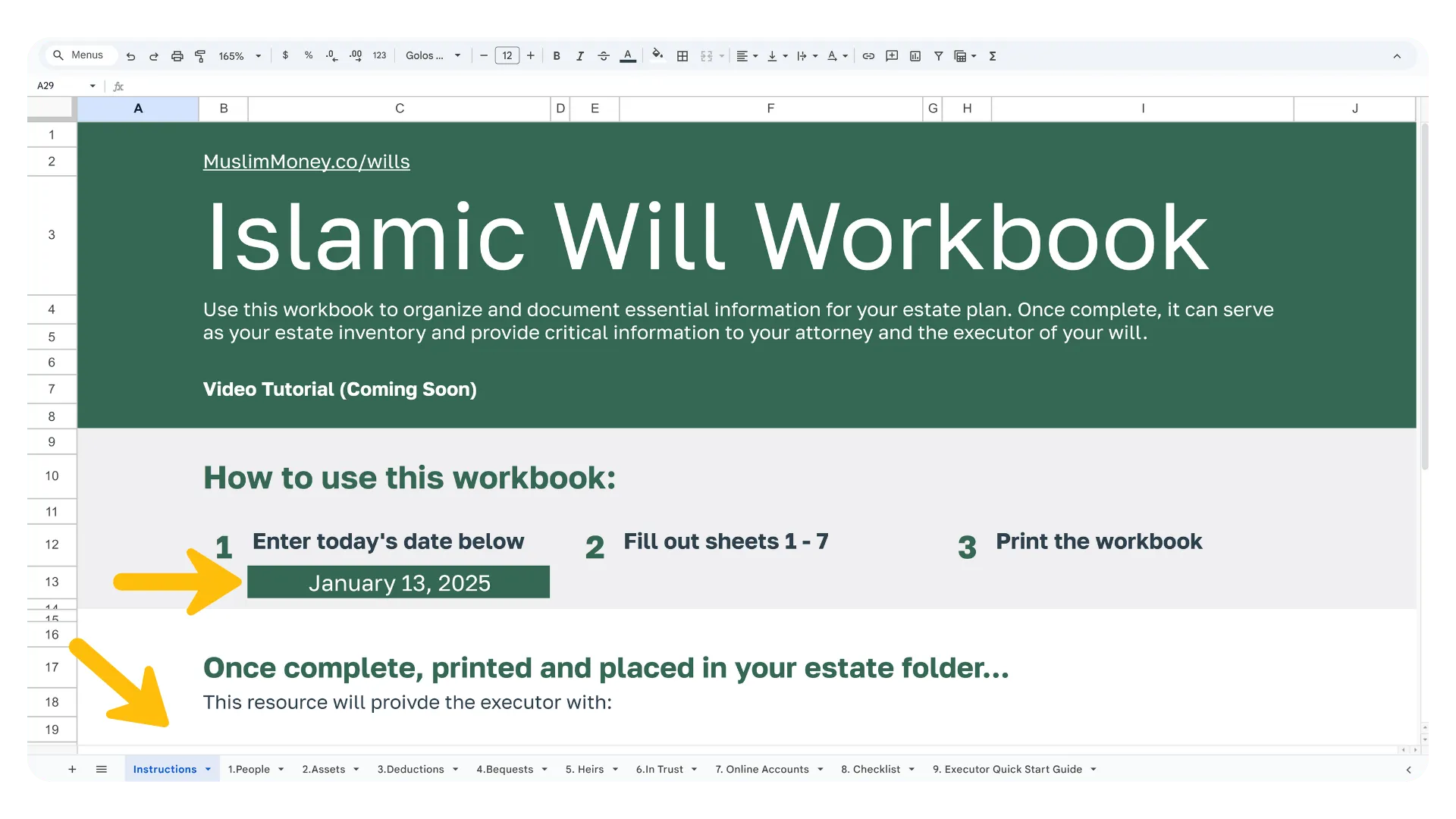 Islamic Will Workbook - Walkthrough, figure 1